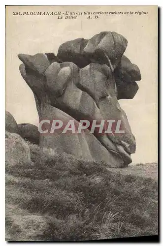 Cartes postales Ploumanach l'un des plus curieux rochers de la region le Belier