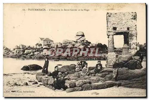 Cartes postales Ploumanach l'Oratoire de Saint Guirec et la plage