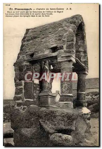 Cartes postales Ploumanach Oratoire de Saint Guirec Eleve au XIII siecle par les Cisterciens de l'Abbaye de Bega