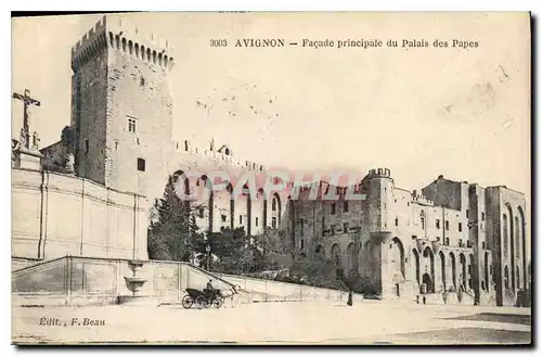 Cartes postales Avignon Facade principale du palais des Papes