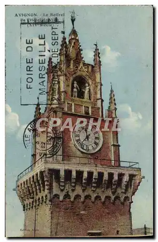 Cartes postales Avignon le Beffroi de l'hotel de Ville XIV siecle