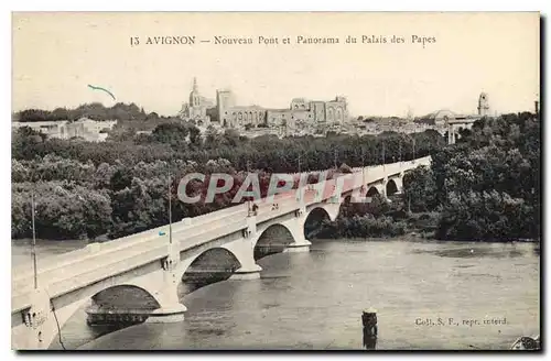 Ansichtskarte AK Avignon Nouveau pont et panorama du Palais des Papes