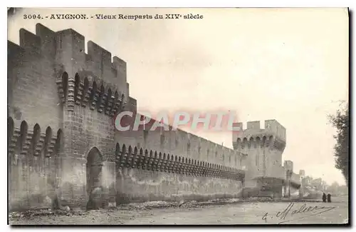 Cartes postales Avignon Vieux Remparts du XIV siecle