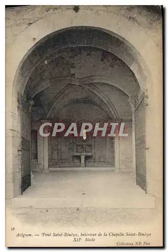 Cartes postales Avignon Pont Saint Benezet interieur de la chapelle Saint Benezet XII siecle