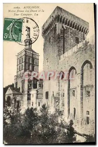 Ansichtskarte AK Avignon Notre Dame des Doms et la Tour Campane