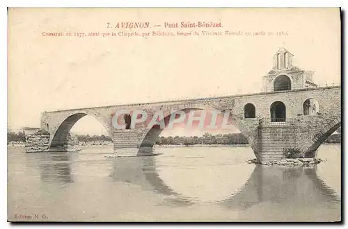 Cartes postales Avignon Pont Saint Benezet