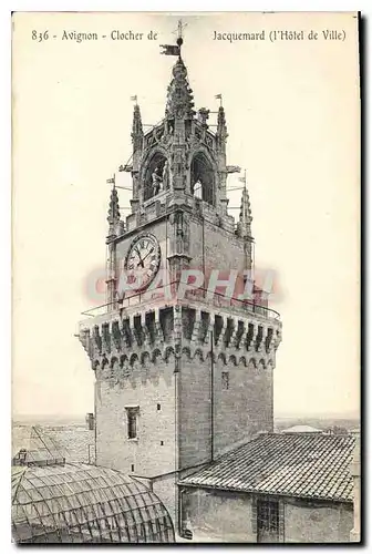 Cartes postales Avignon Clocher de Jacquemart l'Hotel de Ville