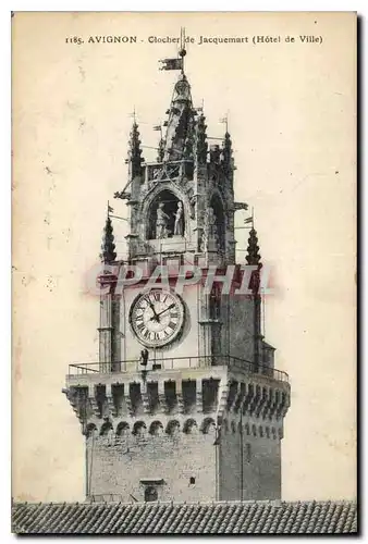 Cartes postales Avignon Clocher de Jacquemart Hotel de Ville