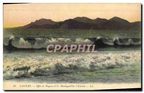 Cartes postales Cannes Effet de Vagues et les Montagnes de l'Esterel