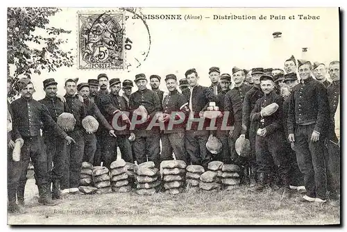 REPRO A Camp de Sissonne Aisne Distribution de Pain et Tabac