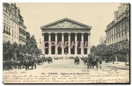 Cartes postales Paris Eglise de la Madeleine