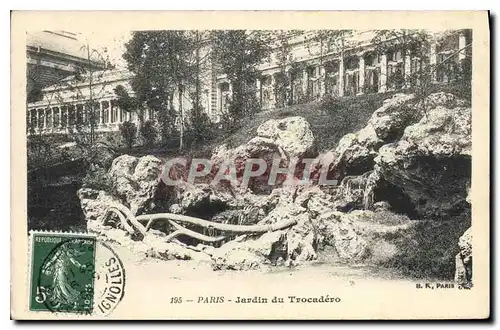 Cartes postales Paris Jardin du Trocadero