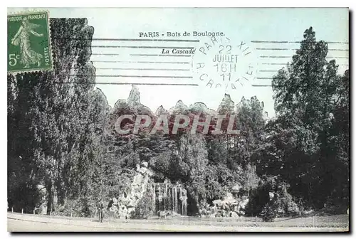 Cartes postales Paris Bois de Boulogne La Cascade