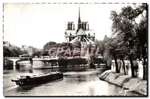 Ansichtskarte AK Paris Abside de la Cathedrale Notre Dame de Paris et la Seine entre l'Ile Saint Louis et l'ile d