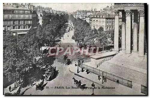 Cartes postales Paris Les Boulevards vus de la Madeleine