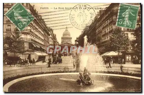 Cartes postales Paris la rue Soufflot et le Pantheon