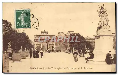 Ansichtskarte AK Paris Arc de Triomphe du Carrousel et le Louvre