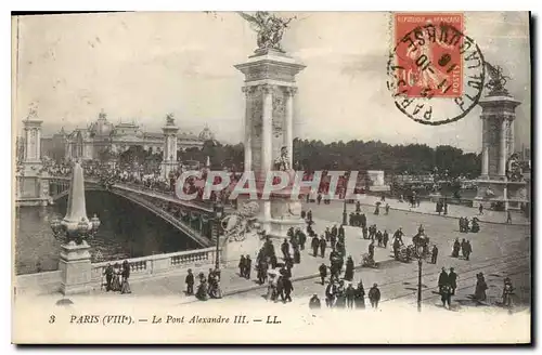 Cartes postales Paris Le Pont Alexandre III