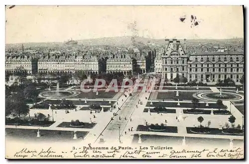 Cartes postales Panorama de Paris Les Tuileires