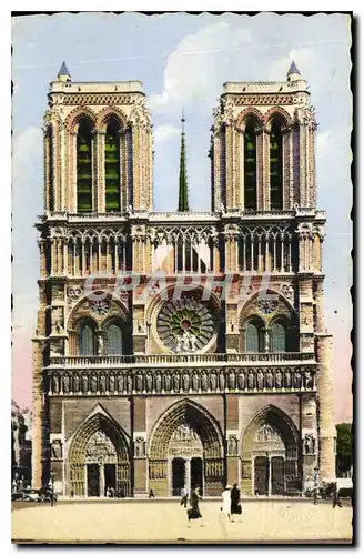 Cartes postales Paris Notre Dame La Facade