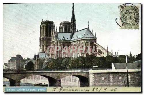 Cartes postales Paris Abside de Notre Dame