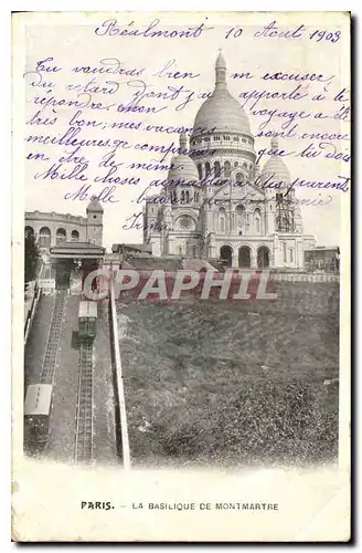 Cartes postales Paris La Basilique de Montmartre