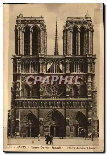 Cartes postales Paris Notre Dame facade