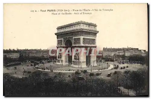 Ansichtskarte AK Tout Paris Place de l'Etoile L'Arc de Triomphe