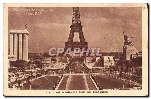 Ansichtskarte AK Vue d'Ensemble prise du Trocadero Exposition internationale Paris 1937