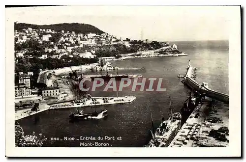 Cartes postales moderne Nice Entree du Port et Mont Boron