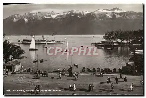 Moderne Karte Lausanne Ouchy les Alpes de Savoie