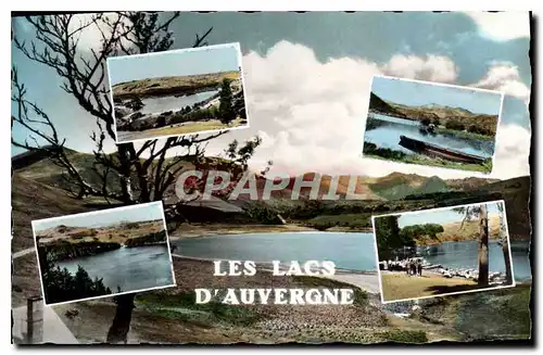 Cartes postales moderne Souvenir D'Auvergne Lac Guery et la chaine du Sancy Lac d'Aydat Lac Chambon Lac Pavin Cour de Ta