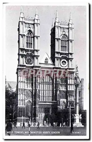 Moderne Karte West Towers Westminster Abbey London