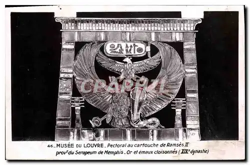 Cartes postales moderne Musee du Louvre Pectoral au cartouche de Ramses II Serapeum de Memphis