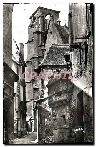 Moderne Karte Sarlat Dordogne Rue de l'ancien Hopitak Clocher de l'ancienne Eglise Ste Marie