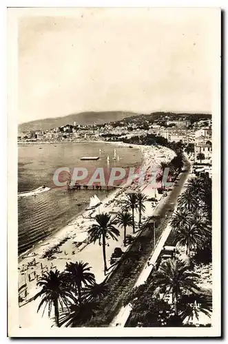 Cartes postales moderne Cannes Le Plage et la Promenade de la Croisette