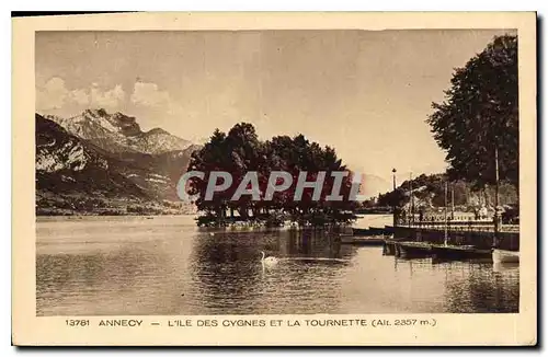 Cartes postales moderne Annecy L'Ile des Cygnes et la Tournette