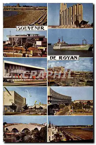 Cartes postales moderne Royan Char Marit de grauche a droite La Plage et le Front d Mer Eglise Le Casino Le Bac Cote d'A