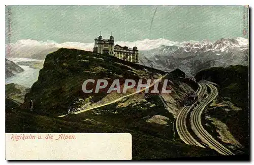 Cartes postales moderne Rigikulm u die Alpen