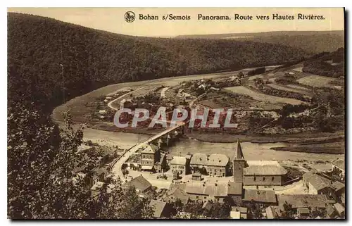Cartes postales moderne Bohan Semois Panorama Route vers Hautes Rivieres