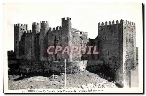 Moderne Karte Obidos Castelo hoje Pouzado de Turismo fachada norte