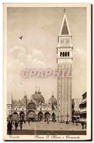 Cartes postales moderne Venezia Piazza T Marco e Campanile