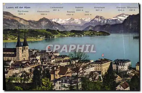 Cartes postales moderne Lezern mit den Alpen
