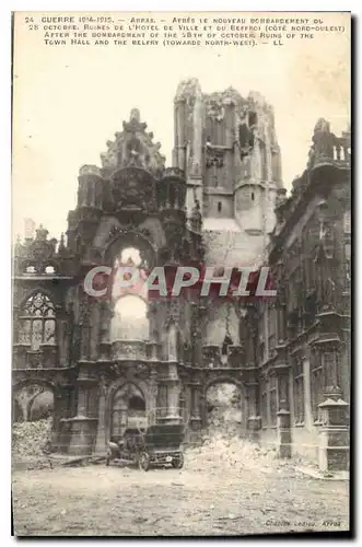 Cartes postales Guerre Arras Le Nouveau Bombardement Militaria