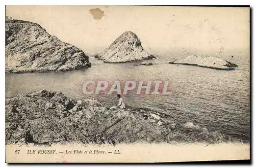 Cartes postales Ile Rouse Les Flots et le Phare