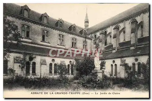 Ansichtskarte AK Abbaye de La Grande Trappe Orne Le Jardin du Cloitre