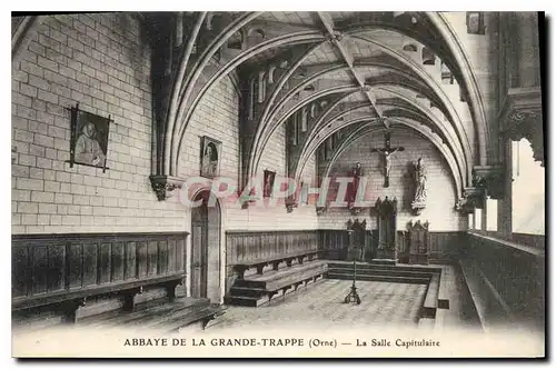 Ansichtskarte AK Abbaye de La Grande Trappe Orne La Salle Capitulaire