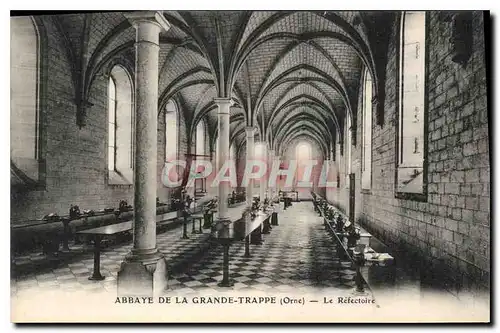 Ansichtskarte AK Abbaye de La Grande Trappe Orne Le Refectoire