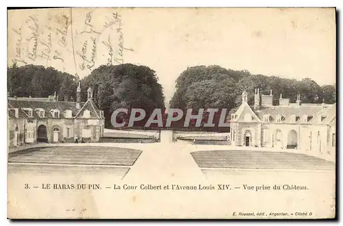 Ansichtskarte AK Le Haras du Pin La Cour Colbert et l'Avenue Louis XIV Vue prise du Chateau