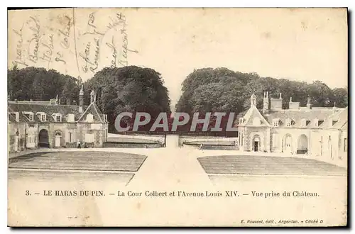 Cartes postales Le Haras du Pin La Cour Colbert et l'Avenue Louis XIV Vue prise du Chateau